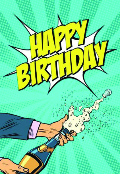 atvirukai "happy birthday" su komiksų motyvu