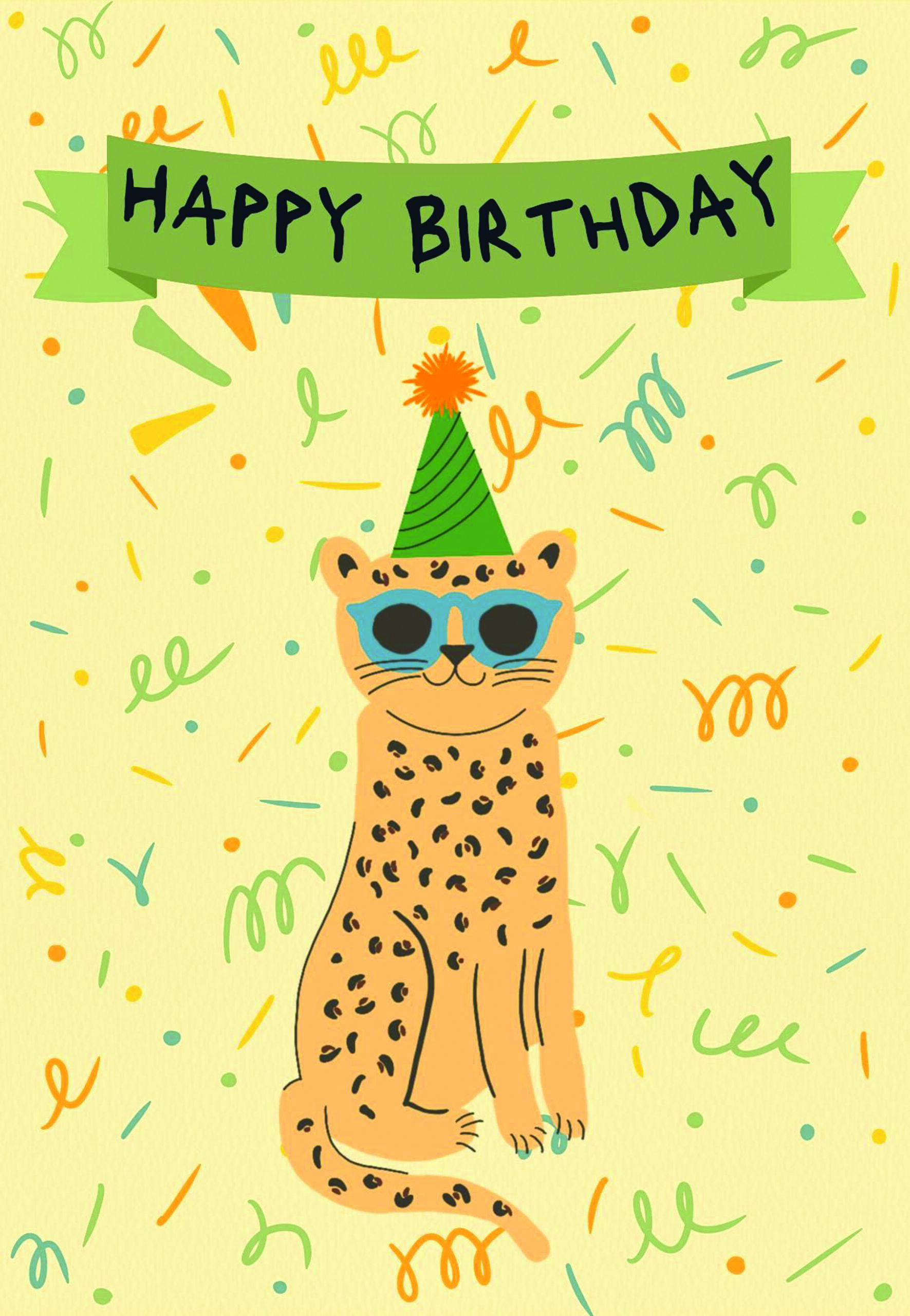 atvirukai "happy birthday" su leopardu atvirukai "happy birthday" su leopardu