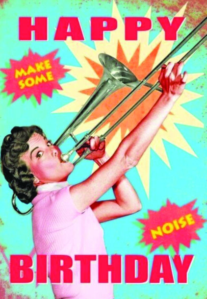 atvirukai "happy birthday" vintage