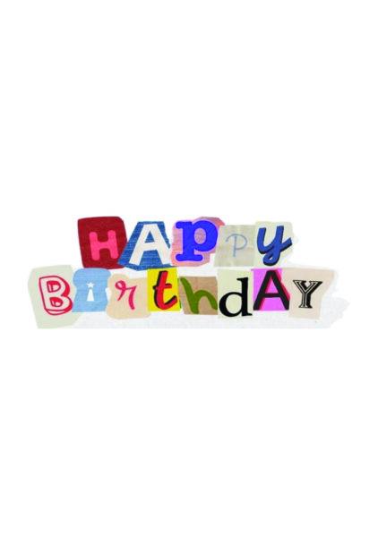 atvirukas "happy birthday"